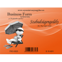 Szabadságengedély A6 50x2pld B.18-49.