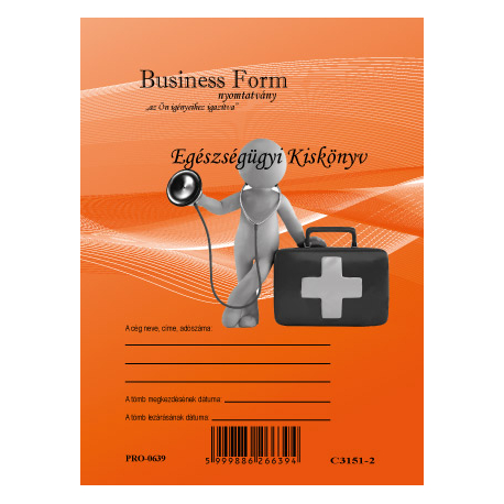 Egészségügyi kiskönyv A6 - Business Form ( 50 tömb/csomag)- Business Form