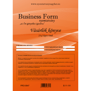 Vásárlók Könyve A4 25x2 lapos - Business Form