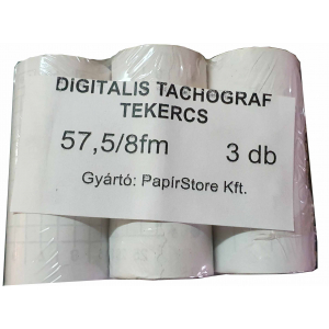 Digitális tachográf tekercs 57,5/8fm 3 db/csomag