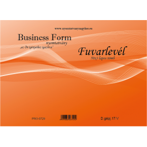 Fuvarlevél 50x3pld A4 fekvő -D.gépj.17/V- Díjszámítás részletezővel