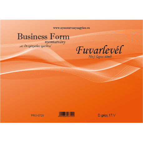 Fuvarlevél 50x3pld A4 fekvő -D.gépj.17/V